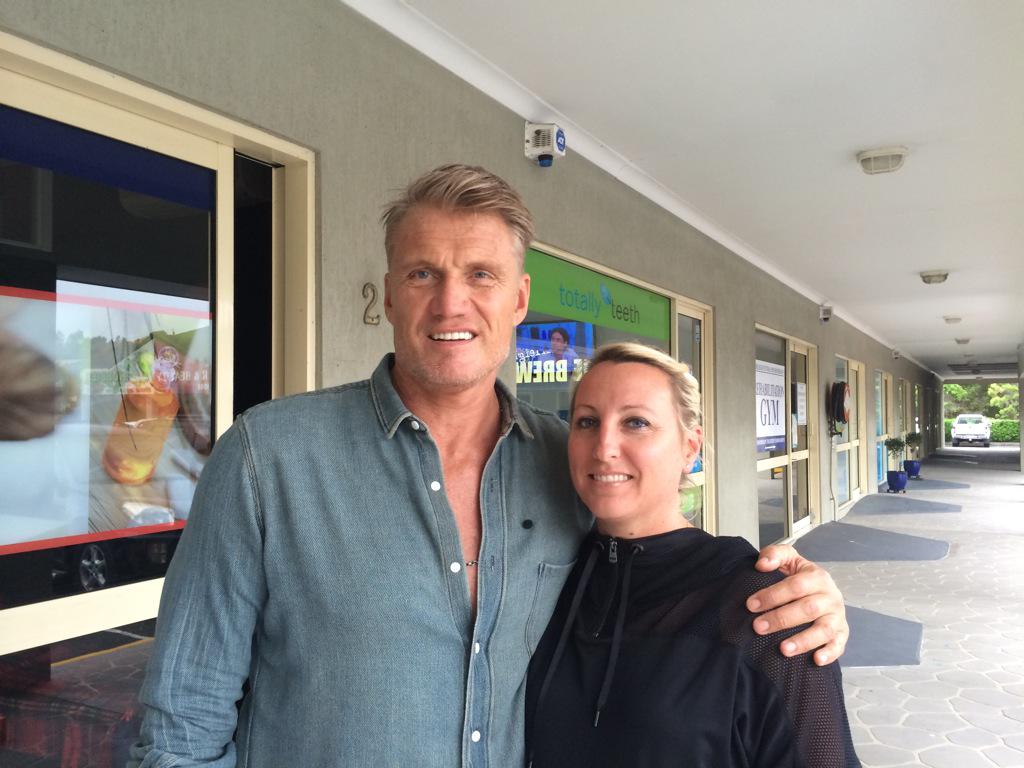 Look who popped in to our shoot today.. Dolph Lundgren #actionman #80'smoviestar #random #filming #Moviestar