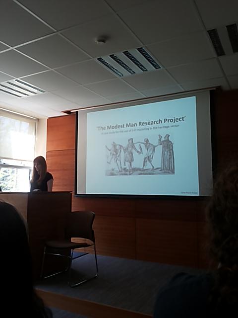 CMBSartori's tweet photo. @orlapeach presenting her project - death worms and stones everywhere! #DHatUCC @DH_UCC http://t.co/mgfU4x6Nzd