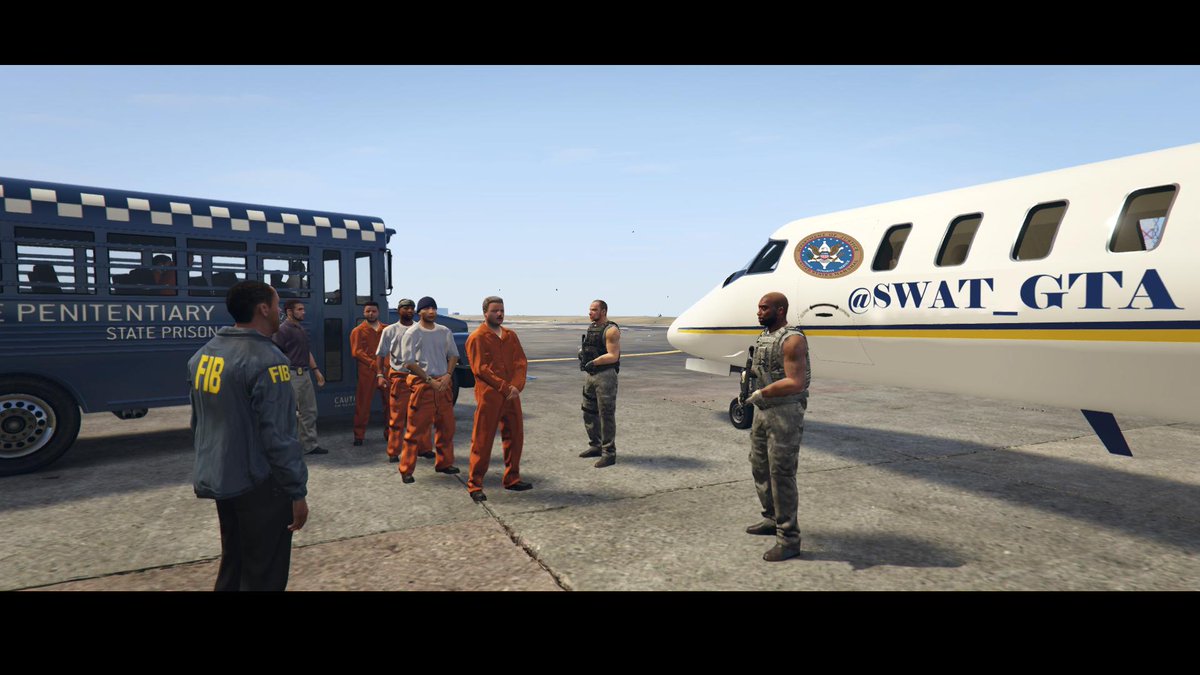 DirJacksonSATAC's tweet photo. @DOC_GTA prisoners for escort by @SWAT_GTA! @Herbal_Gamer_89 @SanAndreasNet @GTASnapmatic @SA_SearchRescue @BCSO_GTA http://t.co/oX8muMgIJg