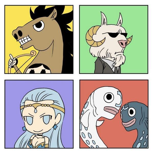 新fairytail画像集 星霊 黄道十二門 アクエリアス タウロス アリエス カプリコーン キャンサー ピスケス ライブラ ロキ レオ ジェミニ バルゴ スコーピオン サジタリウス フェアリーテイル Fairytail Http T Co Jyskkt4yes