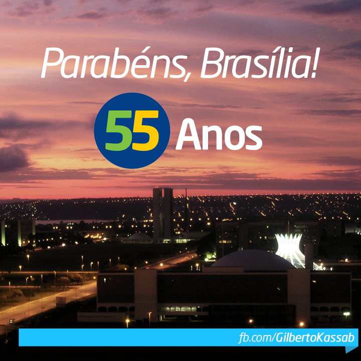 gilbertokassab's tweet photo. Hoje a capital do Brasil está em festa! Brasília é um patrimônio de todos os cidadãos brasileiros. http://t.co/a1rM5V8yWg