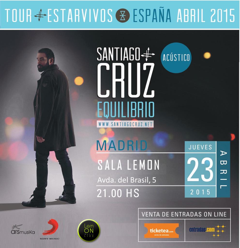 charadaclub's tweet photo. El concierto de @SantiCruz se traslada a @salalemonlive una sala de mayor aforo en Av Brasil 5 http://t.co/OvtMimnFg2