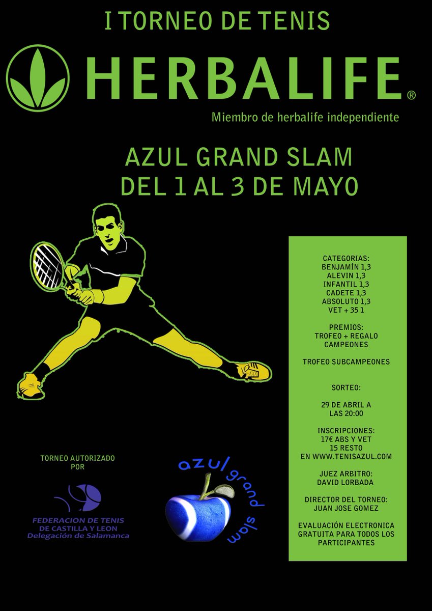 Y SEGUIMOS CON EL SIGUIENTE, APÚNTATE HASTA EL 28 DE ABRIL A LAS 24:00 HORAS EN tenisazul.com