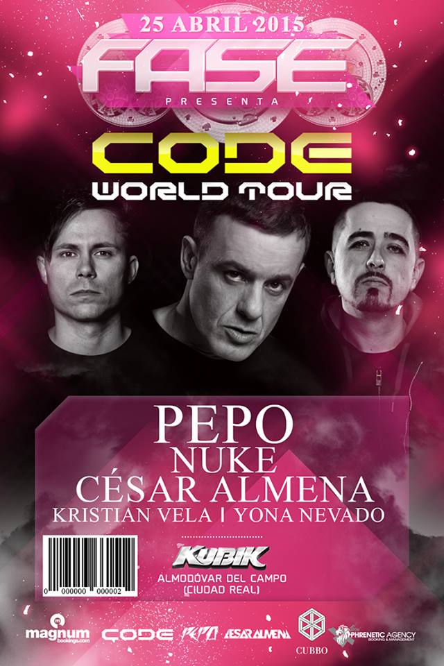 SALAKUBIK's tweet photo. Síguenos, RT y gana una entrada doble para #FASE #CODEWORLDTOUR. http://t.co/EdnmStjYSS