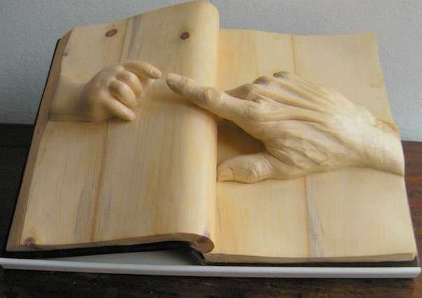 Nino Orlandi - beautiful wood literary Sculptures.