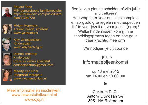 youbuntu4u's tweet photo. Kom jij ook? Bewust Uit Elkaar, om op een bewuste wijze bezig te zijn met scheiding voor jezelf en je kind(eren) http://t.co/RVuUBSQkWc