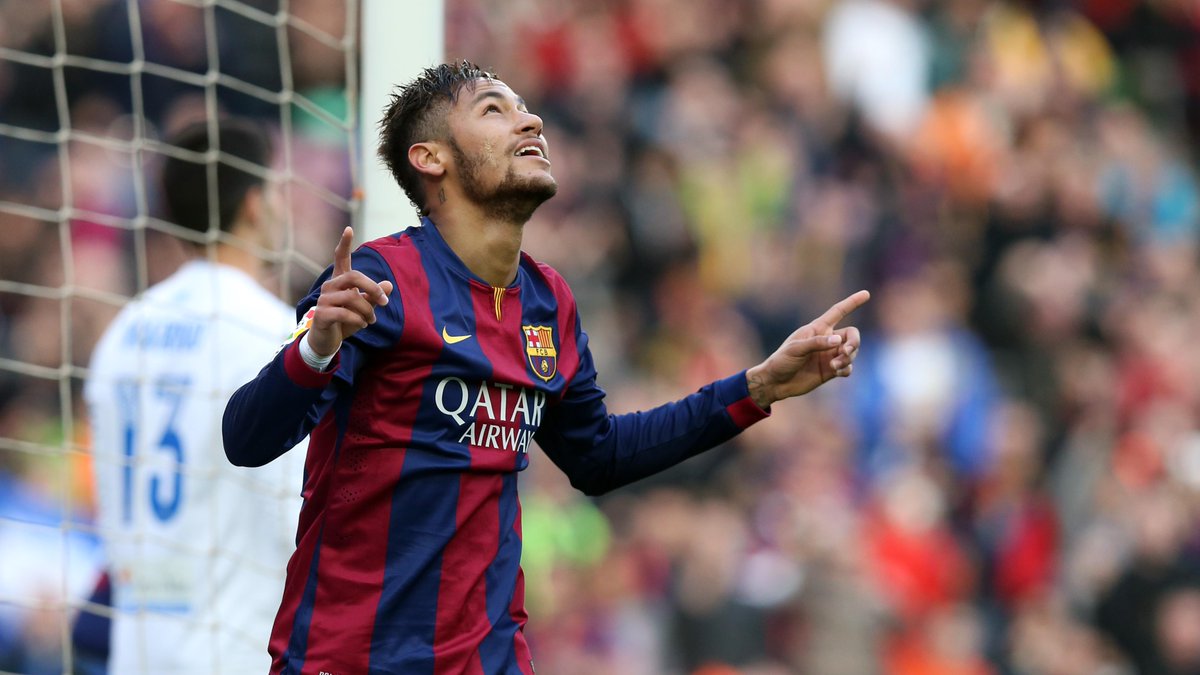FCBarcelona's tweet photo. .@Neymarjr has scored 5 goals in this year's #UCL so far. Check out all his stats here: http://t.co/5vaWR3G7al http://t.co/oqNoxoBLoG