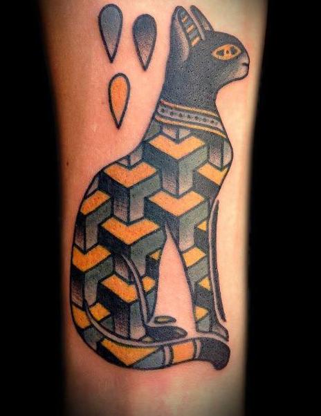 DamnGoodTattoos's tweet photo. #cattattoo #egyptiantattoo #creativetattoo - http://t.co/4rWHPmMemq http://t.co/EXp1IyCAjM