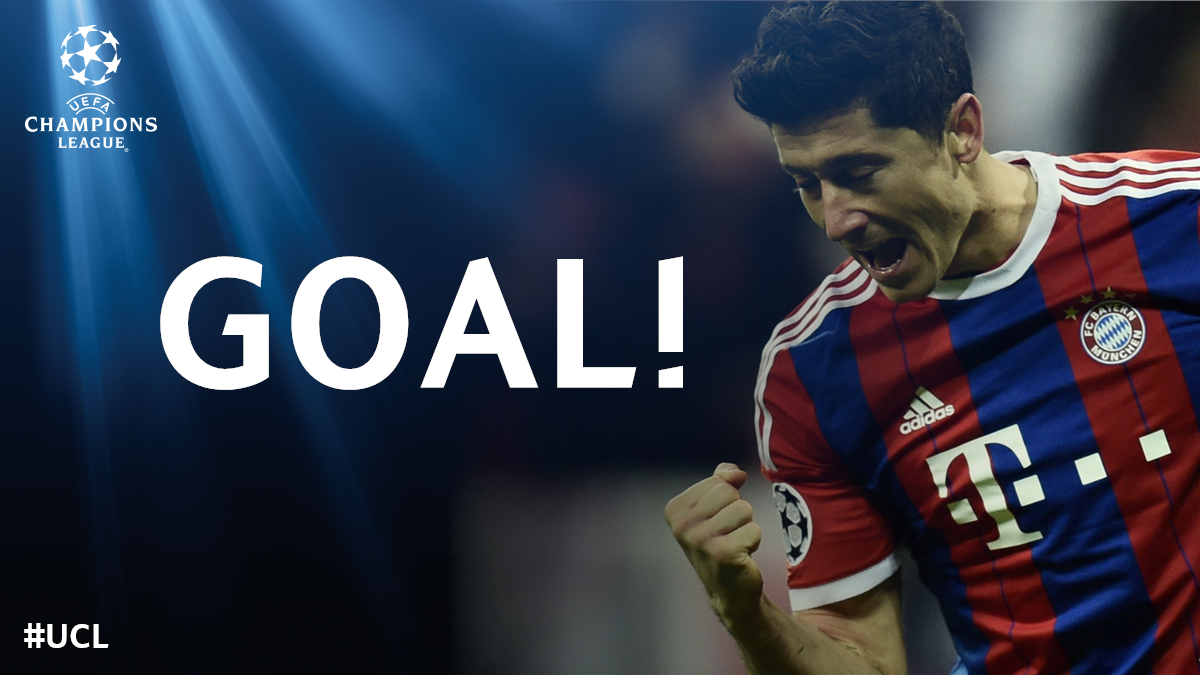 ChampionsLeague's tweet photo. GOAL! Bayern 3-0 Porto (Lewandowski 27) Aggregate 4-3 #UCL http://t.co/sMmf4uR49Y