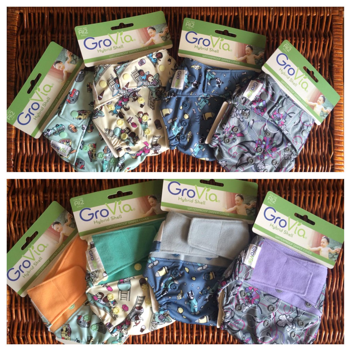 GreenBaybeezLLC's tweet photo. WhooHoo!  Look what arrived today!  So excited the NEW GroVia​ prints are here! #grovia #clothdiapers #greenbaybeez http://t.co/omppr4PVXk