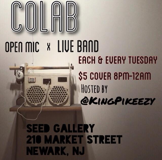 KingPikeezy's tweet image. Tonight is #CoLab Open Mic at @newarkseed #PullUp &amp;amp; #GetLoopi