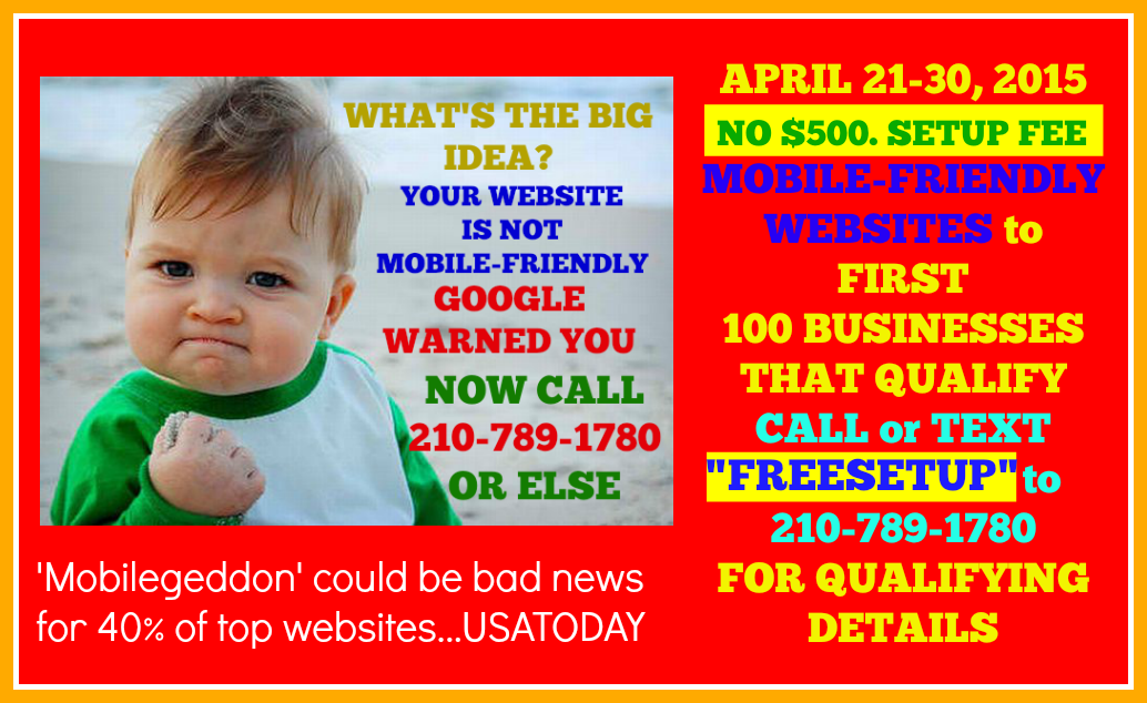 sabusinessapp's tweet photo. Google a local category on your mobile phone &amp; see how many "Mobile-friendly" websites appear in your search results http://t.co/iJp6jeOCjx