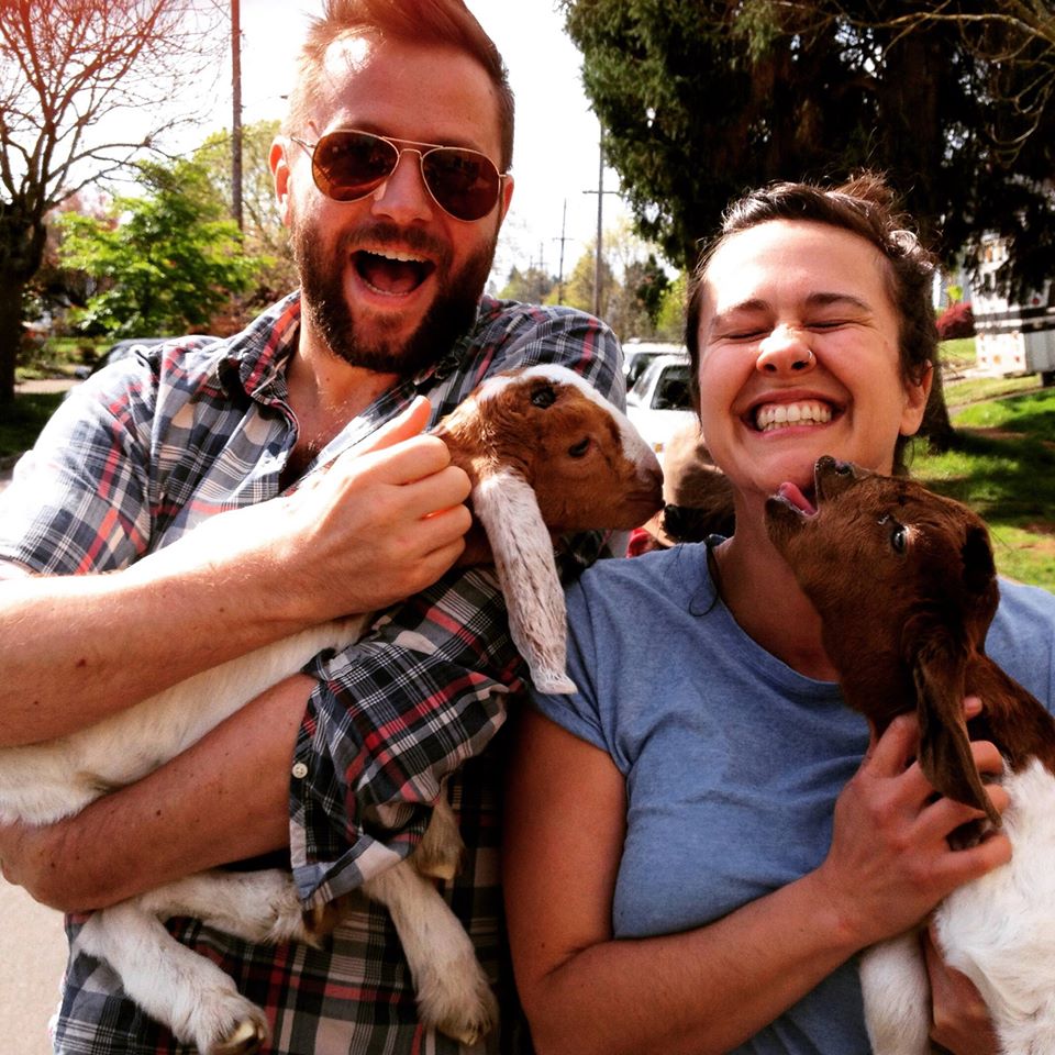 Trever_Stewart's tweet photo. @urbanmamas free baby goat hugs from now to 2:00PM at Side Yard Farm - NE Simpson &amp; 47th http://t.co/3uQT1Y7kdf