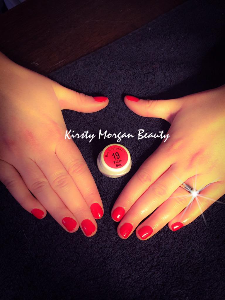 xXKirstyX's tweet photo. First set of @BiosculptureGB nails on @FewtrellNatalie love the colour #pillarbox #number19 #kirstymorganbeauty 💅🏼🚨💅🏼 http://t.co/Y1FtcIDvPq