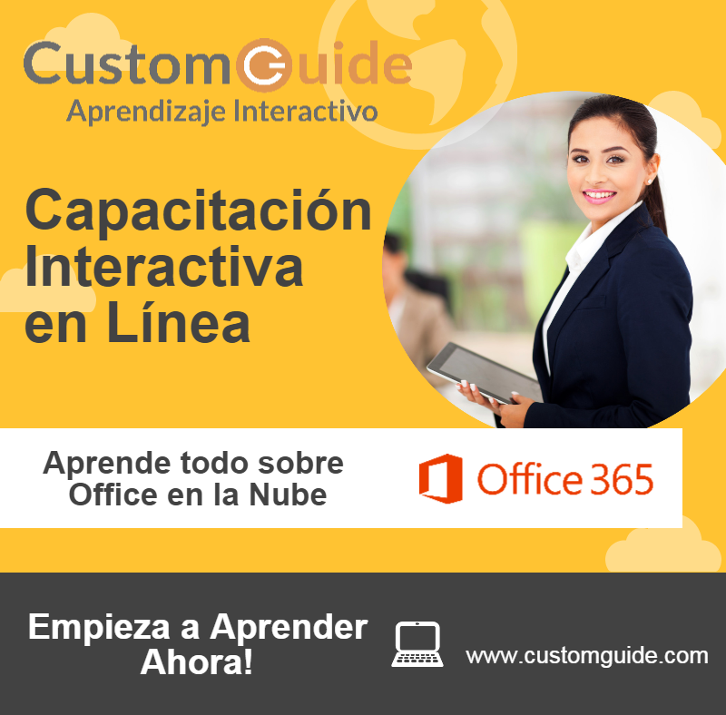 CustomGuideES's tweet photo. Nuevo curso Interactivo  #Office365 en español!
http://t.co/jMOvoAYXcA http://t.co/8o0yMbZmu5