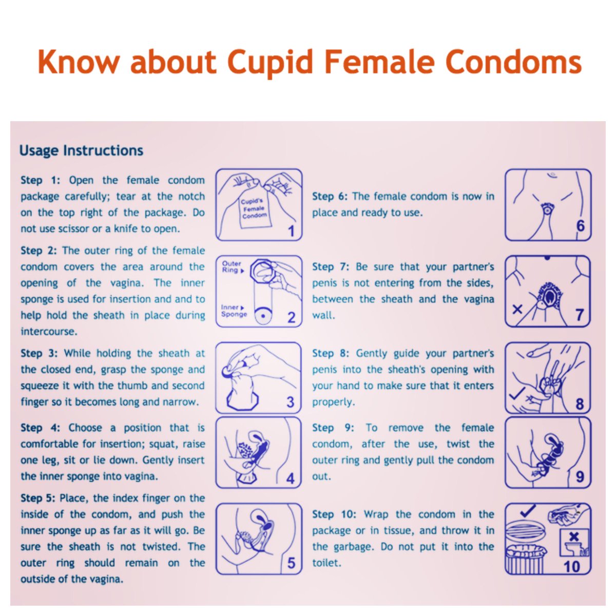 Cupid Female Condoms on X: "Do you know how to use a #CupidFemaleCondom?  Learn more here: http://t.co/0YyqXPfn5J #condoms #femalecondoms  http://t.co/6WTwYZvuba" / X