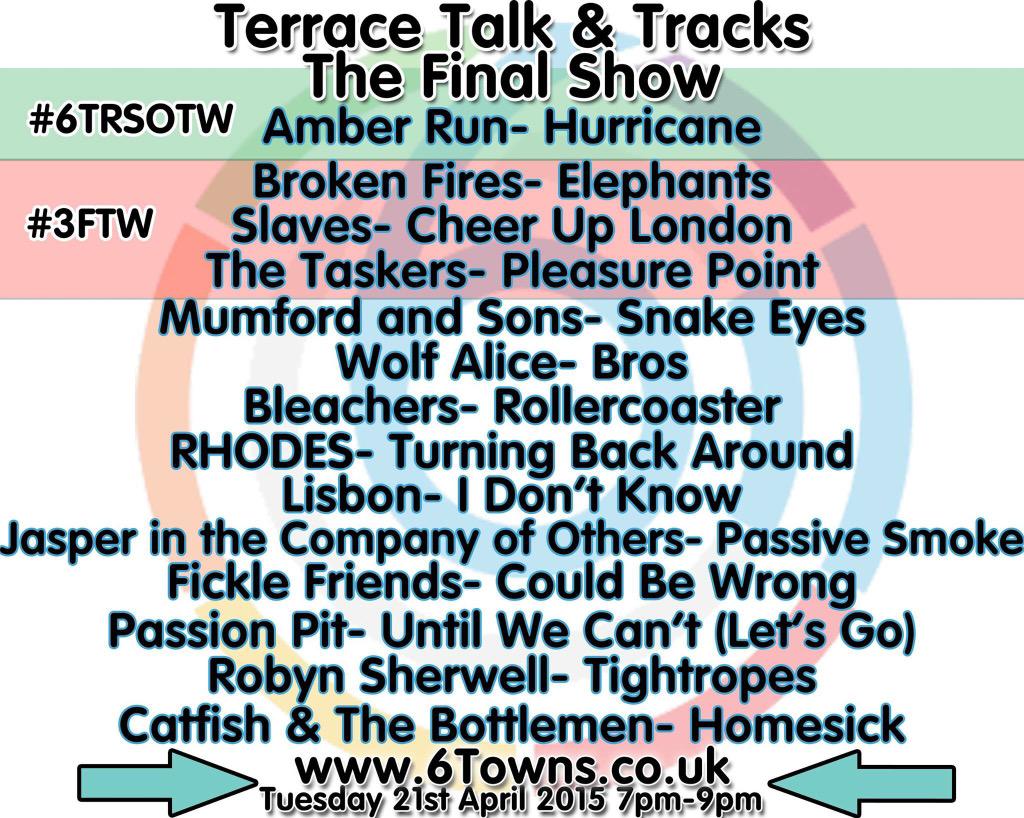Our last EVER show tonight! Very sad to say it's the end. Unfortunately <a href="/SCFCRoss/">Ross Hancock</a> is leaving 6 Towns Radio.