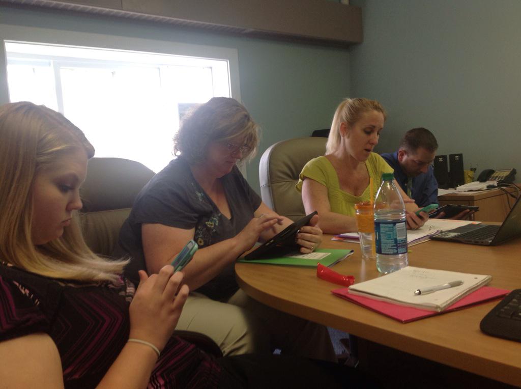 SpringfieldDist's tweet photo. Harnessing the power of #Twitter during PLCs! @Grade5atSTWPS @Grade6atSTWPS @6GradeatSTWPS @klinton74 @KolevsCorner http://t.co/2fic35m7Pn