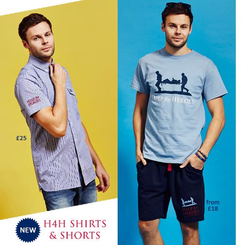 HelpforHeroes's tweet photo. New H4H Shirts &amp; Shorts… The perfect way to show your support in the sun: http://t.co/ZMsC7l26hR http://t.co/TfIgQQZwBh