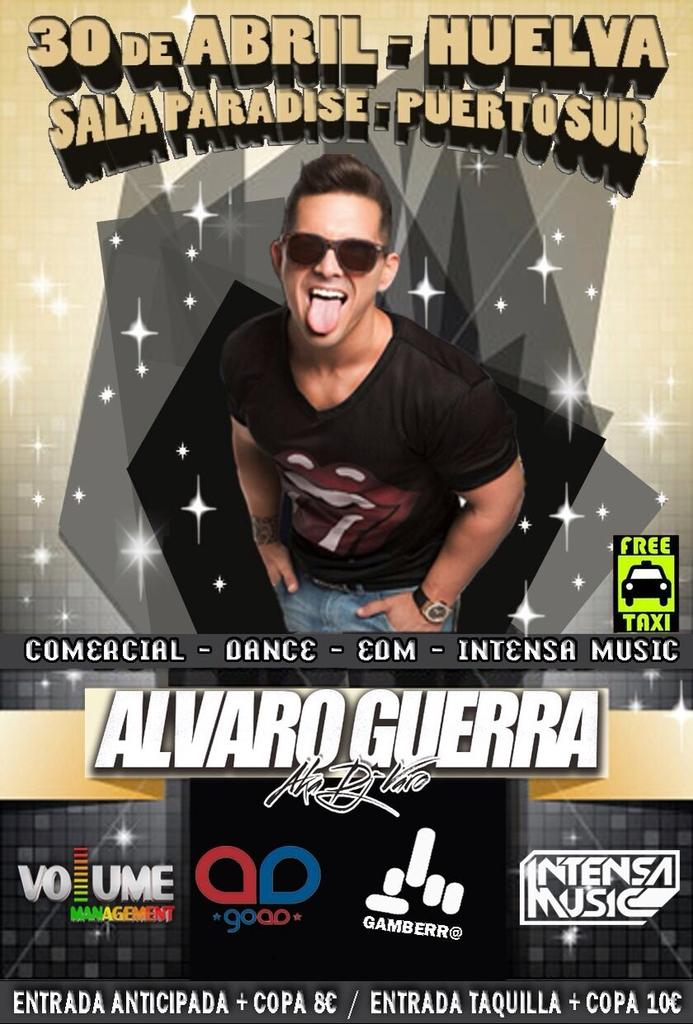 GAMBERR_OFICIAL's tweet photo. GAMBER@ SE VA A HUELVA A LIARLAAAA!!!

JUEVES 30 ABRIL📆
SALA PARADISE(HUELVA)🌴
ALVARO GUERRA🎧
ANTICIPADA+COPA 8€🎫 http://t.co/Yf66IM4dPi
