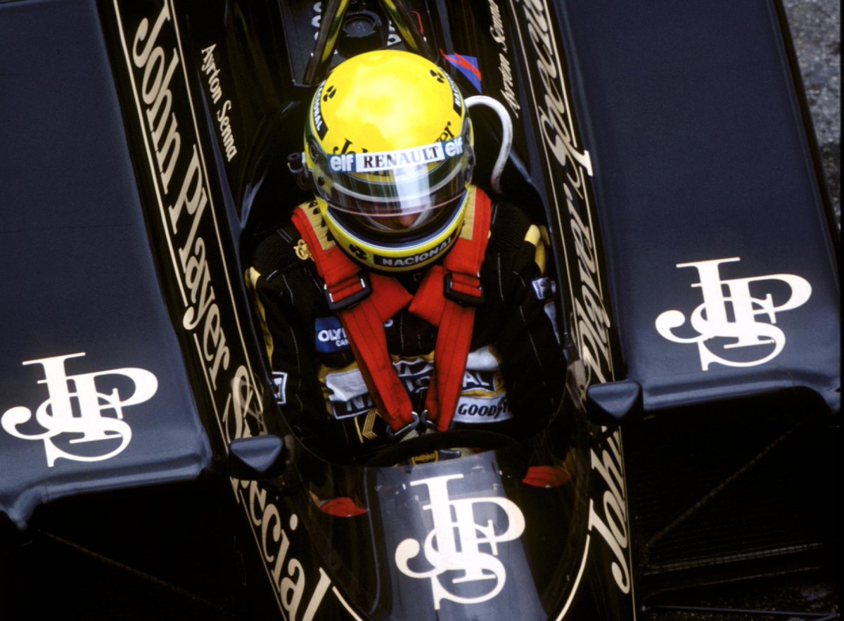 F1's tweet photo. A masterclass in wet-weather driving. Remembering Ayrton Senna's first #F1 win, 30 years on >> http://t.co/nHl31UkzZ2 http://t.co/6ExQhStWU3