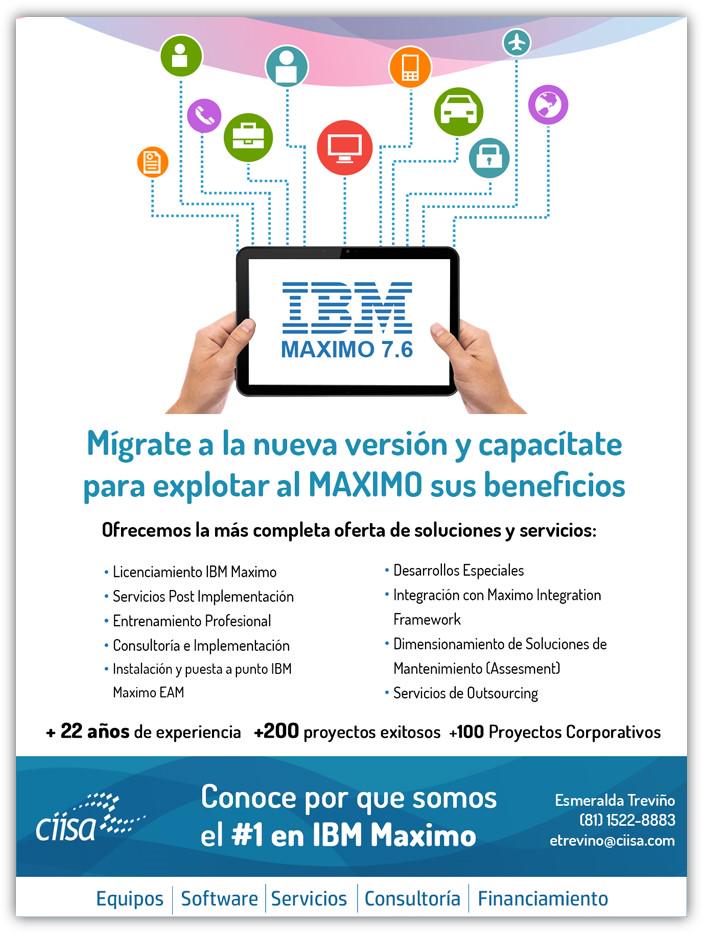 CiiSA_IBMMaximo's tweet photo. ¿ Ya conoces los beneficios de IBM Máximo 7.6 ?
IBM Máximo .jpg http://t.co/heur1ZjlU1