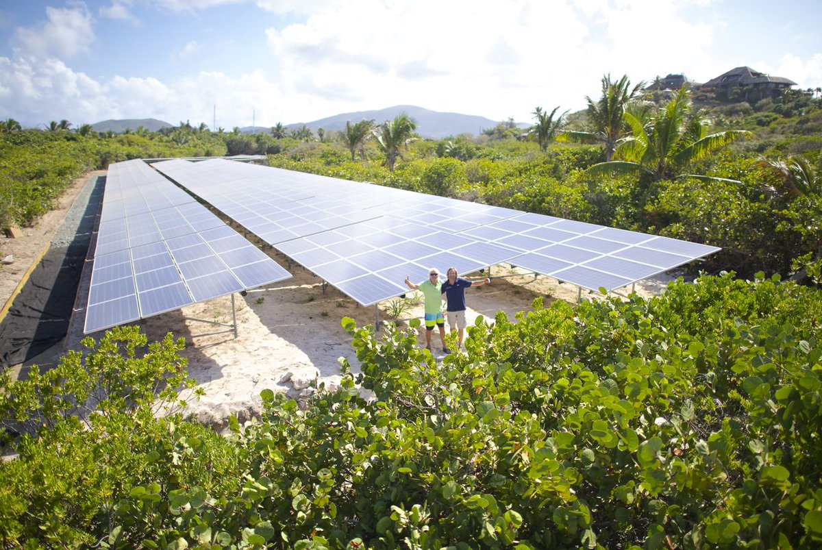 richardbranson's tweet photo. Necker goes solar – 1232 solar panels are now powering #neckerisland http://t.co/Dygj6rrABm http://t.co/wHT3S7iQ5g
