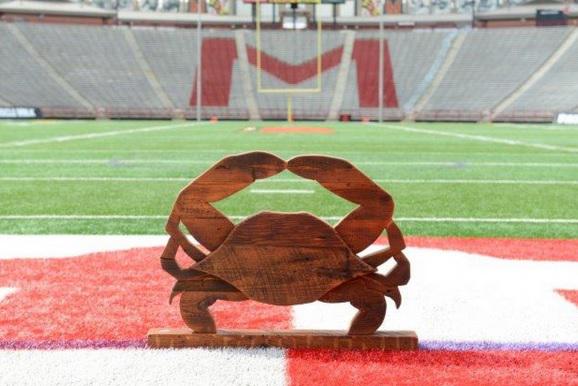 ScottSAllen's tweet photo. Maryland and Hopkins unveil crab trophy, which should be made of recycled crab mallets http://t.co/FRhdOS9qfb http://t.co/fsKqxtYTJ3