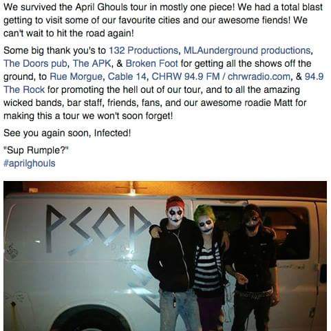 Huge thank you to everyone that made our April Ghouls tour possible! We had a blast, see you again soon!
#aprilghouls