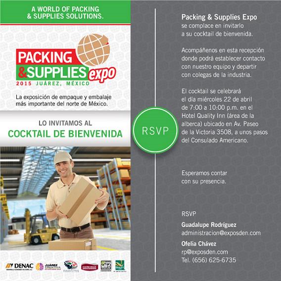 PACKINGEXPO's tweet photo. Con un cóctel de bienvenida arrancaran las actividades de la Packing Expo 2015, informaron sus organizadores. http://t.co/UTAMF8703a
