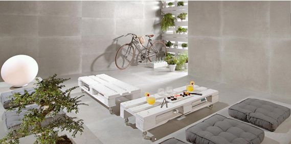 Concrete #tiles incorporating flowing patterns &amp; soft colours provide a stylish twist on the industrial design trend