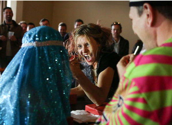 TerraGallerySF's tweet photo. #ProjectArtHope arm wrestling event @TerraGallerySF raises $$ for art, women's health in Haiti http://t.co/F6iedPtR62 http://t.co/WVrirPldkY
