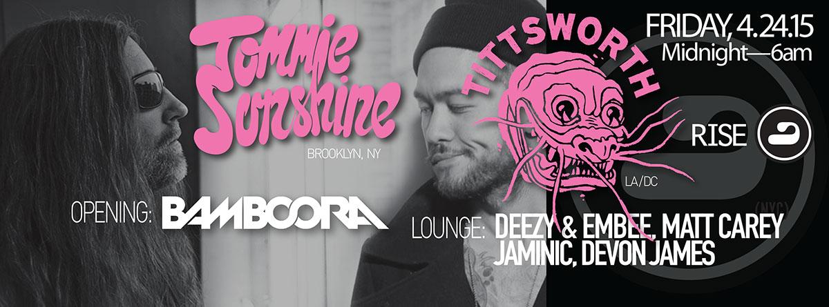 Fri, 4/24: The Final Friday @ RISE. <a href="/tommiesunshine/">Tommie Sunshine ✊</a> <a href="/tittsworth/">tw</a> <a href="/Bamboora/">∀ᴚOOq</a> @TrueEMBEE <a href="/AllThingsDeezy/">ALLTHINGSDEEZY</a> <a href="/_devonjames/">Devon James</a>