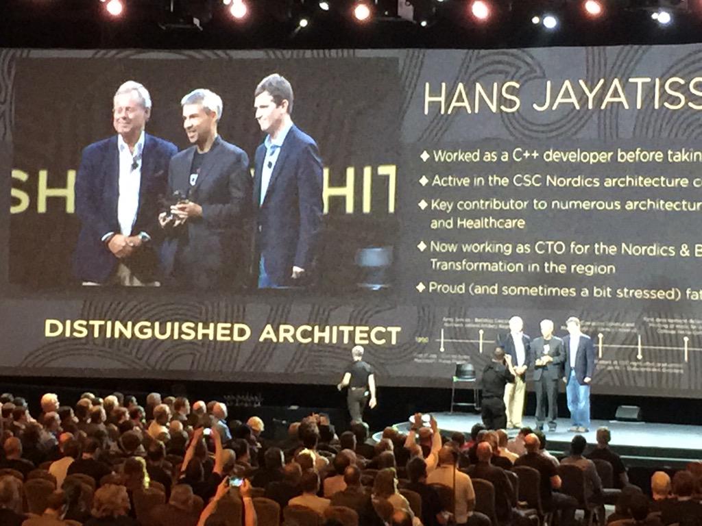 johnwalshiii's tweet image. Congratulations to our Nordics CTO Hans Jayatissa chosen as a CSC distinguished architect @HJayatissa #CSCtransform