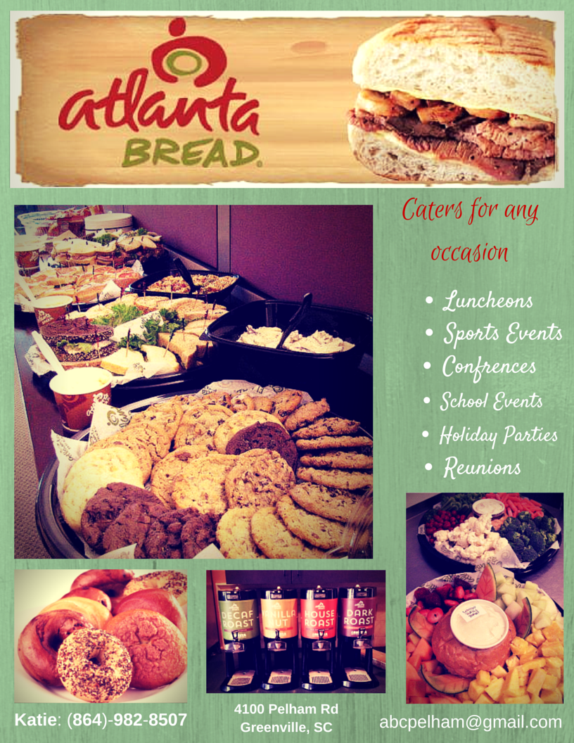 Looking for a person to cater an event?? Look no further. Check out ABC on Pelham Rd page facebook.com/atlantabreadca…