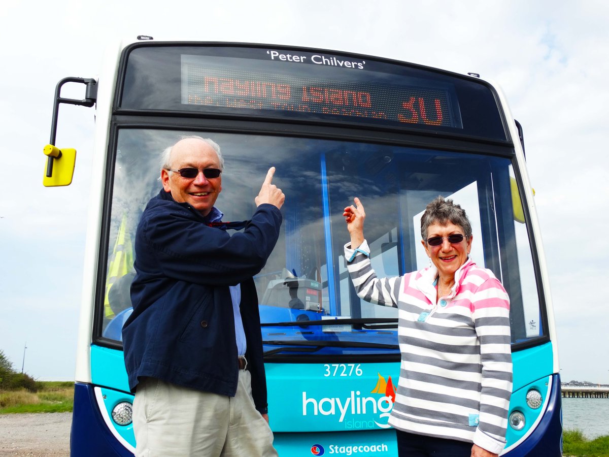 StagecoachSouth's tweet photo. Stagecoach bus named in honour of former #HaylingIsland resident #peterchilvers who invented windsurfing http://t.co/OlgFKCfIrU