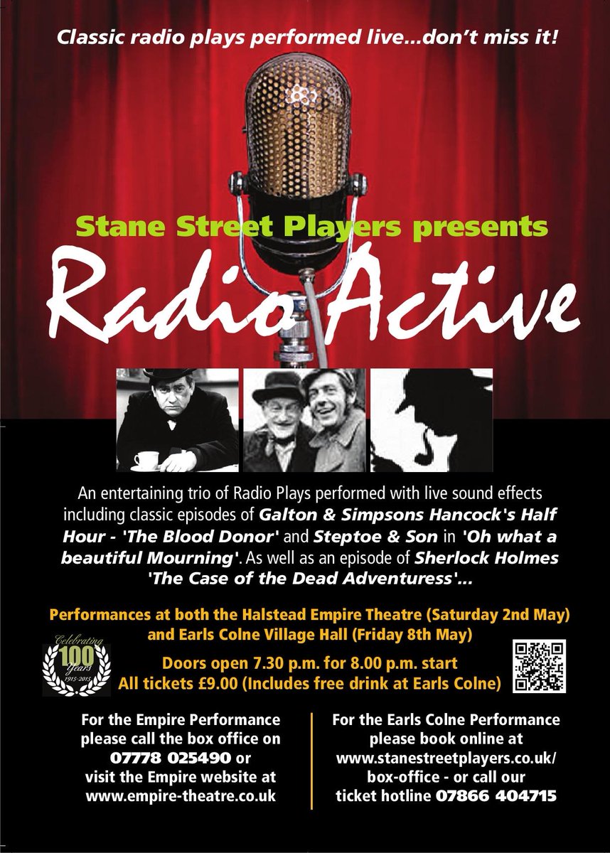 Tickets now on Sale for 'Radio Active' book yours stanestreetplayers.co.uk/box-office/ or empire-theatre.co.uk/index.php?opti…