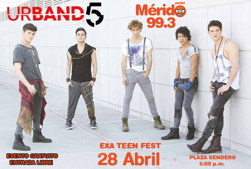 EXAMERIDA's tweet photo. EVENTO GRATUITO, ENTRADA LIBRE. MARTES 28 A LAS 5PM @PlazaSenderoMer @urbandfive #PonteEXA #PonteFIVE #PonteTeen http://t.co/uiIK7Zrh9d