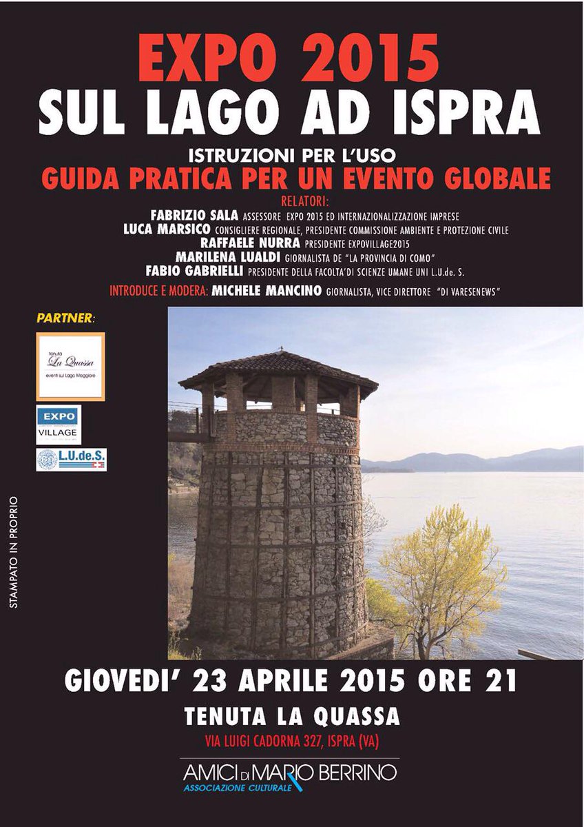Umberto_Volonte's tweet photo. Expo 2015-Sul lago ad Ispra http://t.co/IIQAN2n5Vw