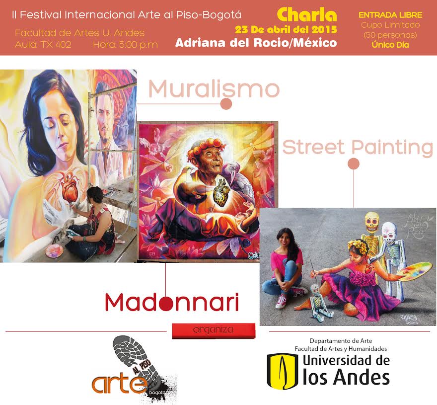 artealpiso's tweet photo. Este jueves  única charla antes del 2 festival junto a @adrydelrocio de Mexico en @Uniandes Salón:TX 402 C.Limitado http://t.co/WGTC52xpQi