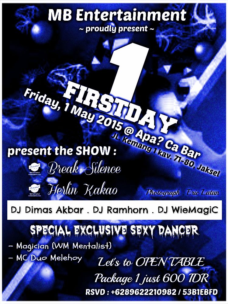 <a href="/admusikafe/">AdMusikafe </a> Jumat 01/05/15 | Start 08:00 PM *malam | <a href="/apacabarkemang/">apa?CaBAR</a> | w/: @herlin_kakao | cc: <a href="/WiaRFiManagemen/">WiaRFi Management</a>