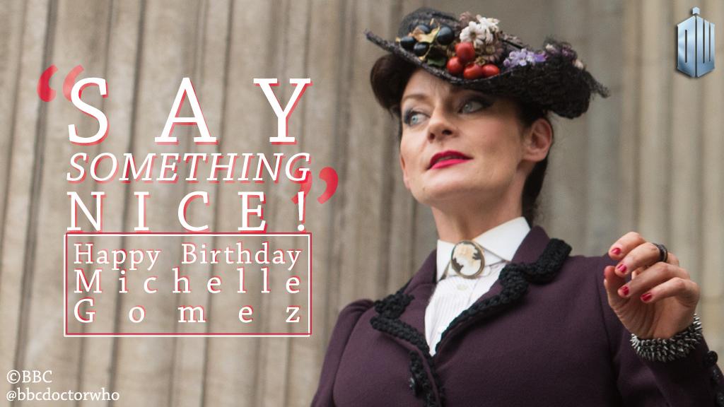 Happy birthday to the wonderful Michelle Gomez - our evil, marvellous Missy! Say something nice...!  