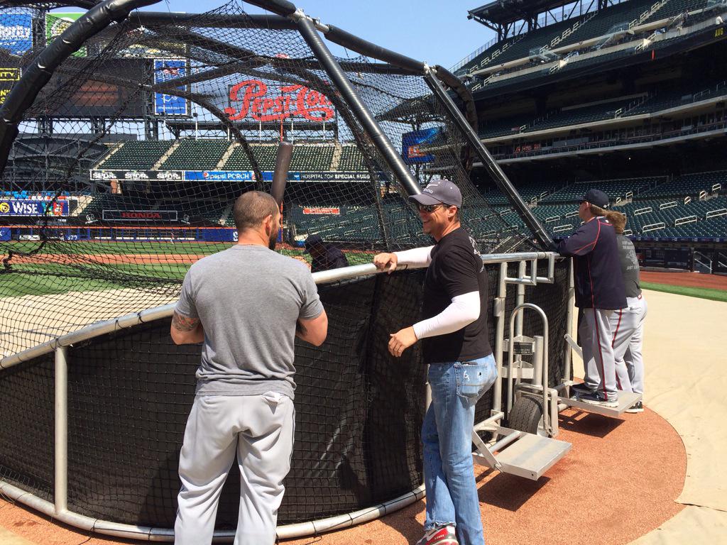 Braves's tweet photo. Good sign for the Braves in New York tonight? @RealCJ10 is in the house! http://t.co/9UF116KKT2
