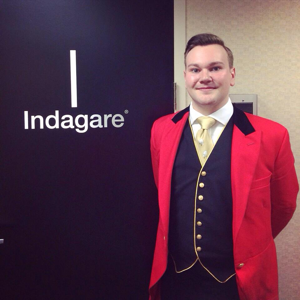 TheGoring's tweet photo. Oscar the Footman at @indagaretravel in New York to deliver some more lovely gifts. #TheUltimateService http://t.co/3B9SEfECyy
