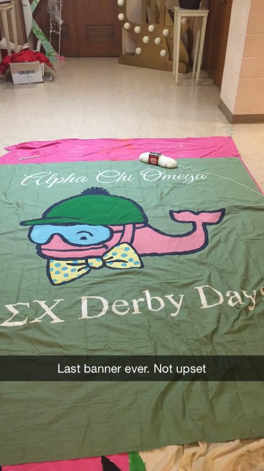 derbydaysosu's tweet photo. And the first place winner in the 2015 Sigma Chi Derby Days competition is Alpha Chi Omega! Congratulations ladies! http://t.co/JwaoWXiizj