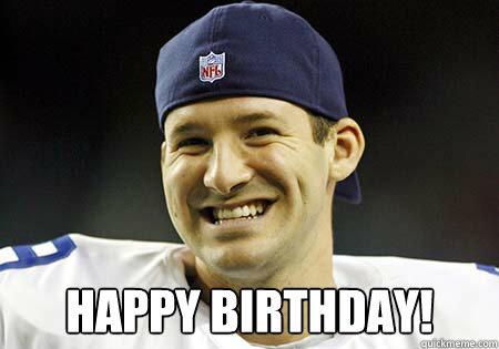 Happy birthday to our quarterback, Tony Romo! He turns 35 today. 