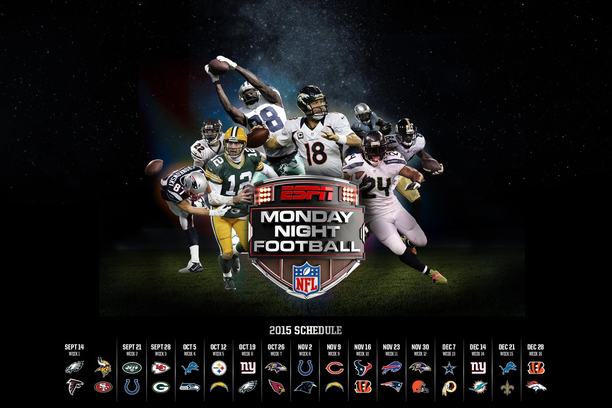 NFL Monday Night Football Schedule on ESPN