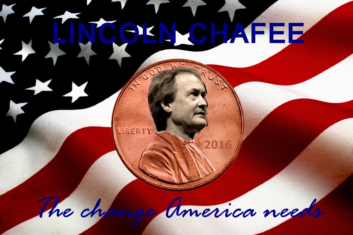 DWimann's tweet photo. @LincolnChafee please start using a penny with your face on it for ads, it just makes cents. http://t.co/HmzoG632Yy