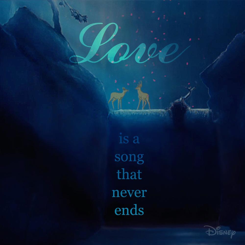 Disney's tweet image. ♫ Love's beautiful music comes each day like the dawn. ♫