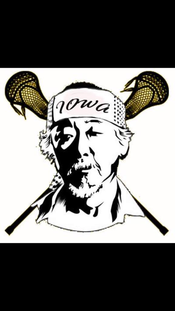 HawkeyeLax's tweet photo. Here's the crawl pinnie  "lax on lax off" will be under the design. Contact a player if you want one! $15 http://t.co/KR4UbNrNMM